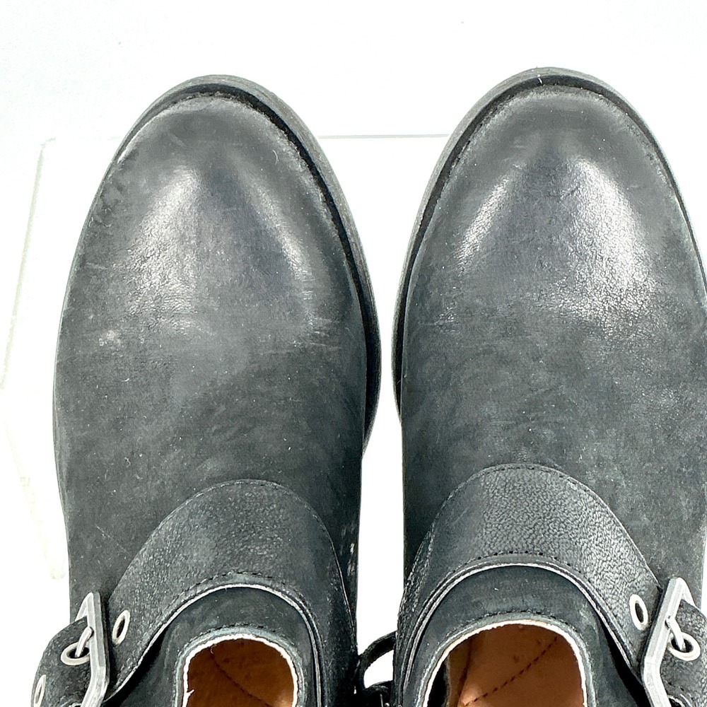 Aqua Sofft Size 6 Black Leather Ankle Boots Moto NEW Alvie Water Resistant $150 - Picture 2 of 14